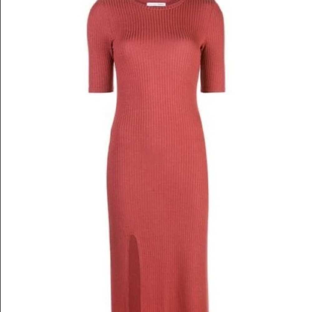 Reformation Olympia midi dress-rust -small